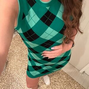 Argyle bodycon dress